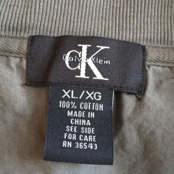CALVIN KLEIN GREY ZIP UP LONG SLEEVE SHIRT XL - Picture 2 of 3
